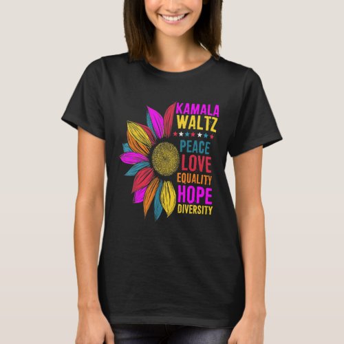 Harris Waltz Peace Love Equality Hope Diversity  T_Shirt