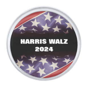 HARRIS WALZ 2024 American Flag Lapel Pin