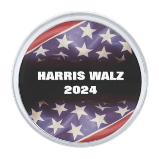 HARRIS WALZ 2024 American Flag Lapel Pin