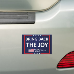 Harris Walz 2024, Bring Back The Joy - Election Car Magnet