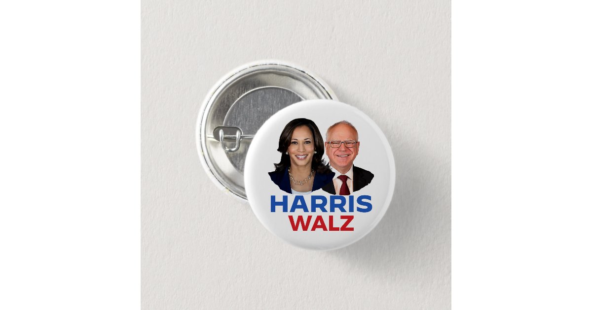 Harris Walz 2024 Button | Zazzle