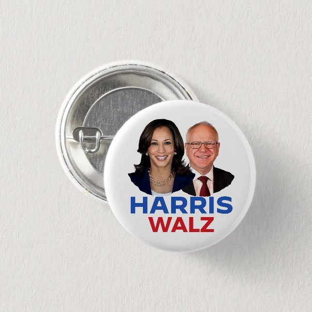 Harris Walz 2024 Button (Front & Back)