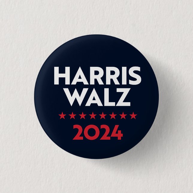 Harris Walz 2024 Button (Front)
