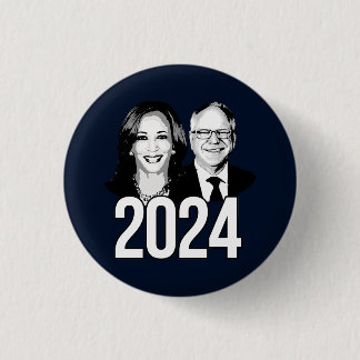 Harris Walz 2024 Button