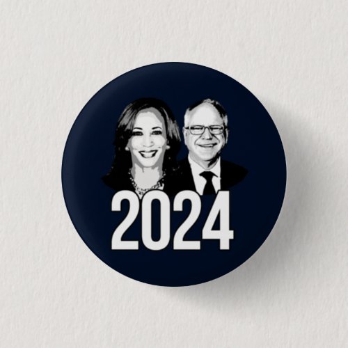 Harris Walz 2024 Button