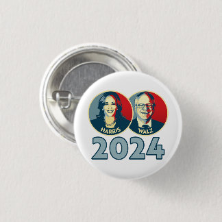 Harris Walz 2024 Button
