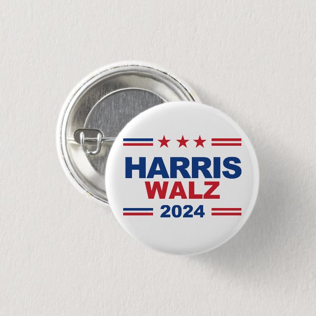 Harris Walz 2024 Button (Front & Back)