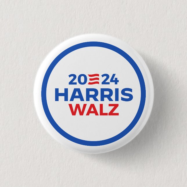 Harris Walz 2024 Button (Front)