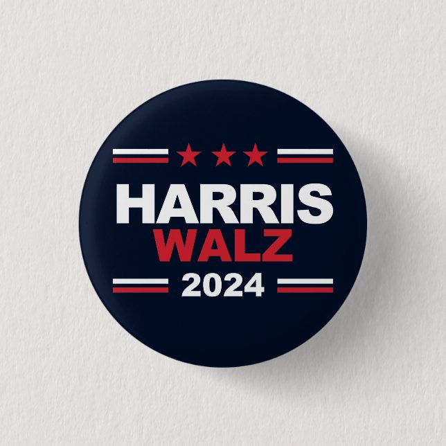 Harris Walz 2024 Button (Front)