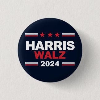 Harris Walz 2024 Button