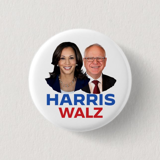 Harris Walz 2024 Button (Front)