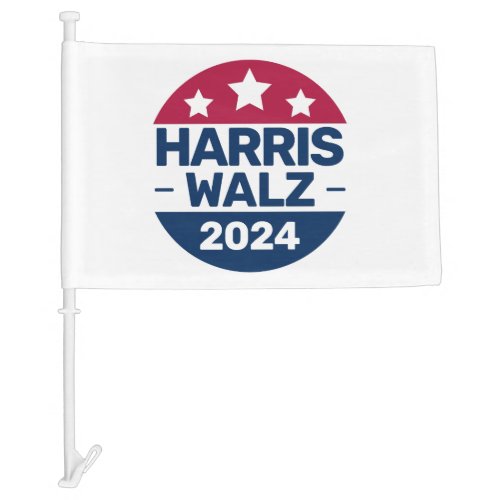 Harris Walz 2024 Campaign for President Patriotic  Car Flag