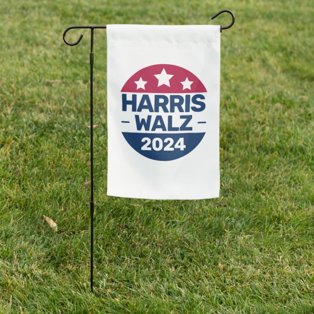 Harris Walz 2024 Campaign for President Patriotic  Garden Flag (In SItu)