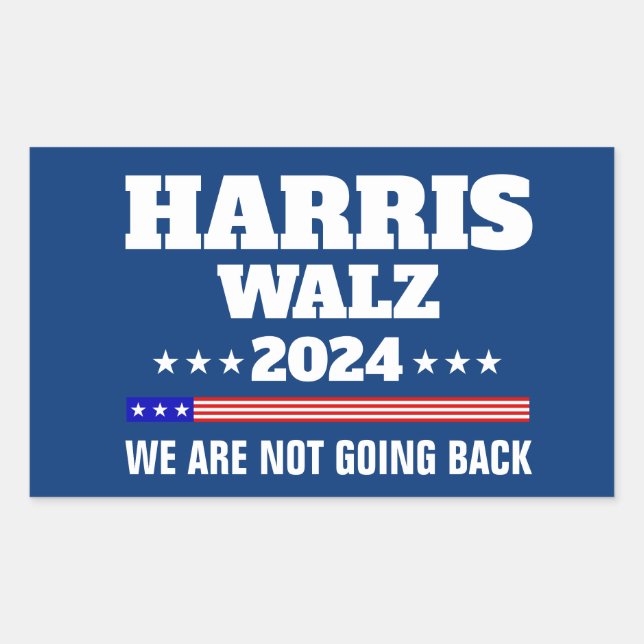 Harris Walz 2024 Campaign Rectangular Sticker (Front)