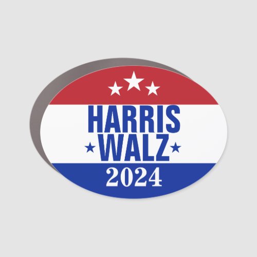 Harris Walz 2024 Campaign Red Blue Car Magnet