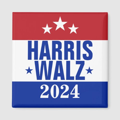 Harris Walz 2024 Campaign Red Blue Magnet