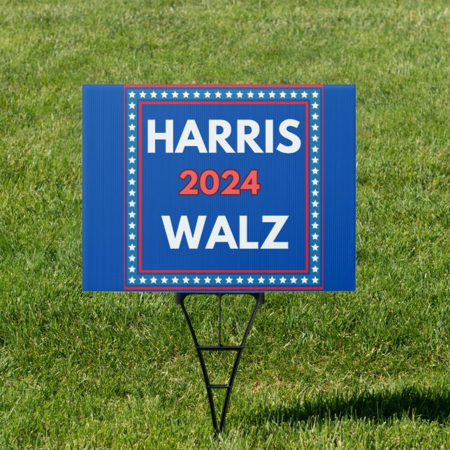 Harris Walz 2024 Campaign Sign (Insitu)
