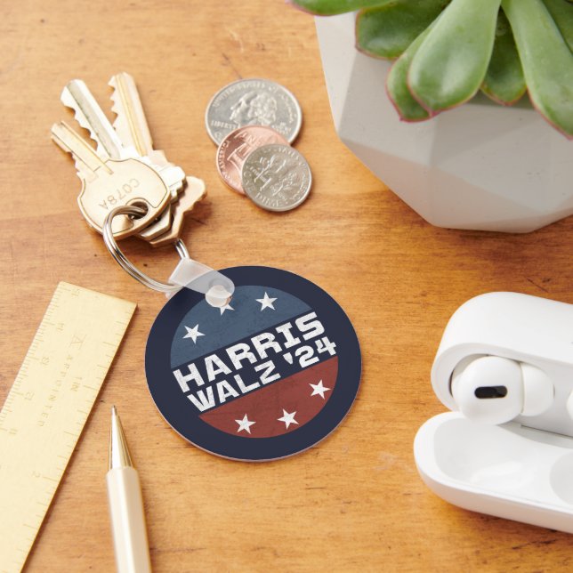 Harris Walz 2024 Campaign USA Flag Keychain (Desk)