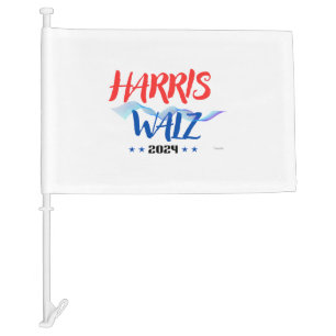 Harris Walz 2024  Car Flag