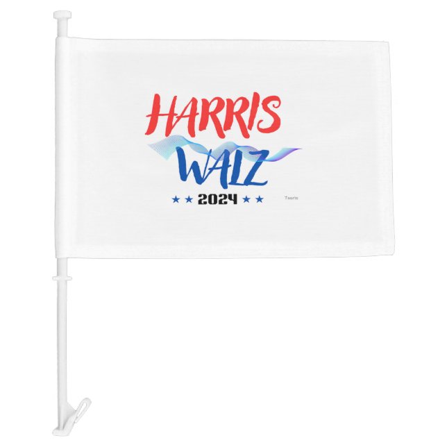 Harris Walz 2024  Car Flag (Front)