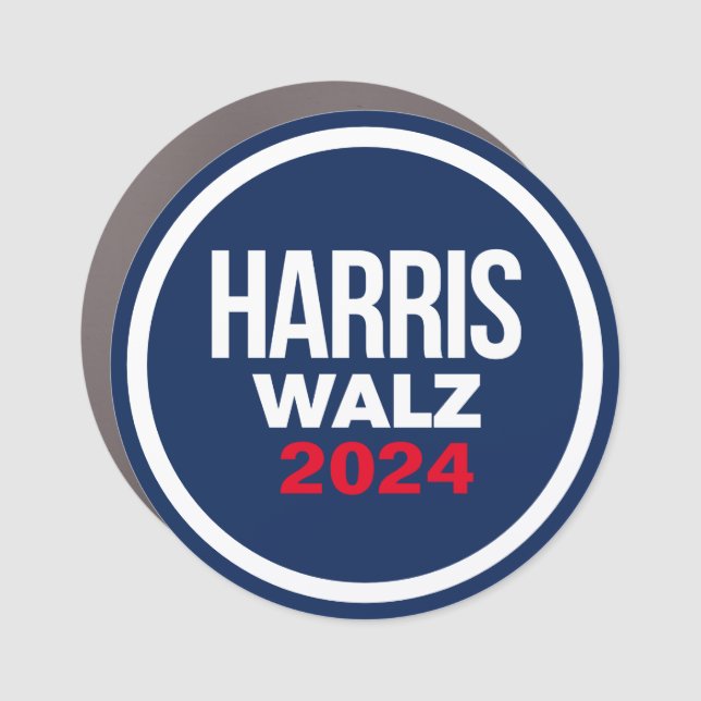 Harris Walz 2024 Car Magnet (Front)