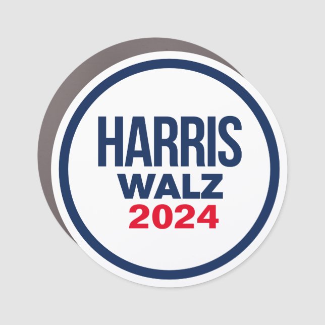 HARRIS WALZ 2024 CAR MAGNET (Front)