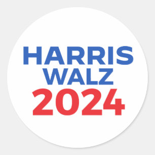 Harris Walz 2024 Classic Round Sticker