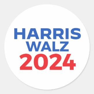 Harris Walz 2024 Classic Round Sticker