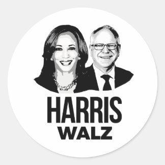 Harris Walz 2024 Classic Round Sticker