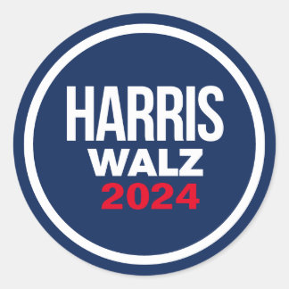Harris Walz 2024 Classic Round Sticker
