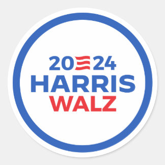 Harris Walz 2024 Classic Round Sticker