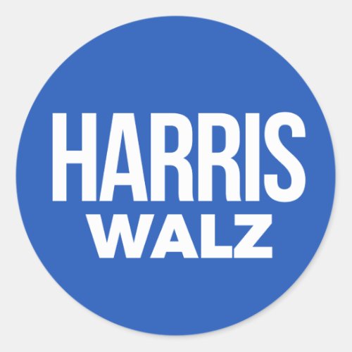 Harris Walz 2024 Classic Round Sticker