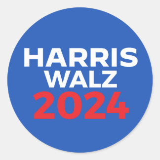 Harris Walz 2024 Classic Round Sticker