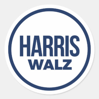 HARRIS WALZ 2024 CLASSIC ROUND STICKER