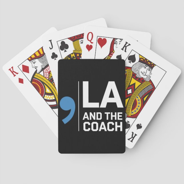 Harris Walz 2024 Comma La and The Coach 2024  Poker Cards (Back)
