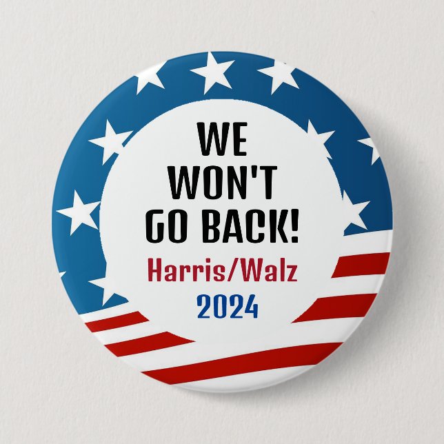 Harris/Walz 2024 Design  Button (Front)