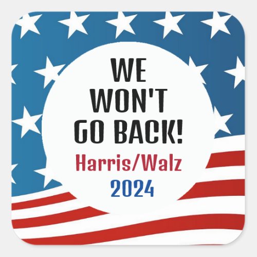 HarrisWalz 2024 Design  Square Sticker