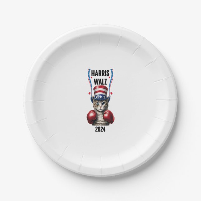 Harris Walz 2024 - Election 2024  Paper Plates (Front)