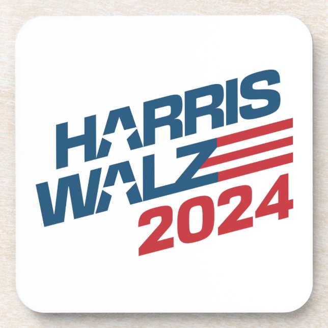 Harris Walz 2024 Election Beverage Coaster (Front)