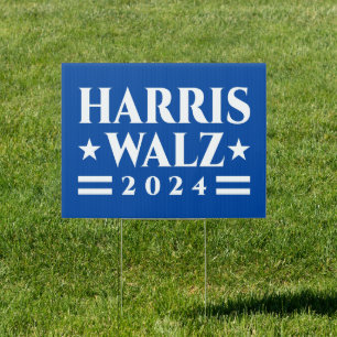 Harris Walz 2024 election campaign yard Sign