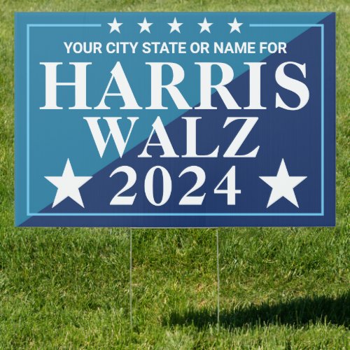 Harris Walz 2024 Election Cool Custom Double Sided Sign