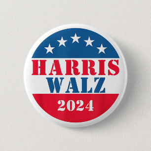 Harris Walz 2024 Election Kamala Harris Tim Waltz Button