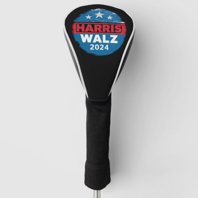 Harris Walz 2024 Election Kamala Harris Tim Waltz  Golf Head Cover (Front)