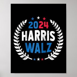 Harris Walz 2024 Election Kamala Harris Tim Waltz Poster
