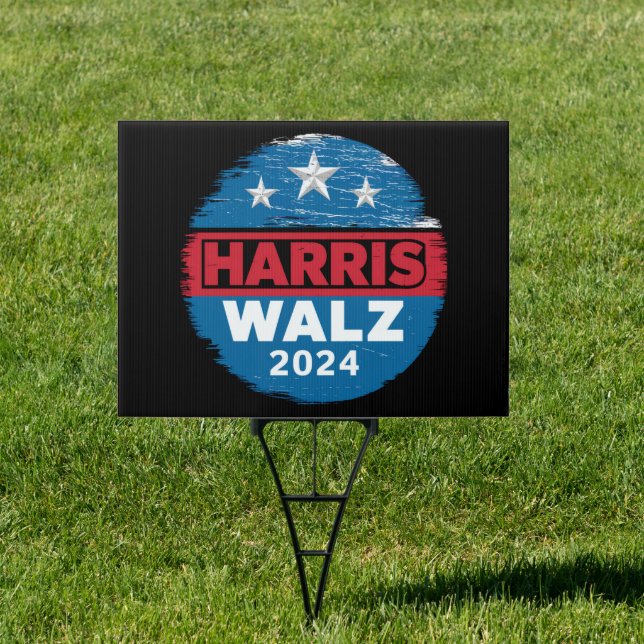 Harris Walz 2024 Election Kamala Harris Tim Waltz  Sign (Insitu)