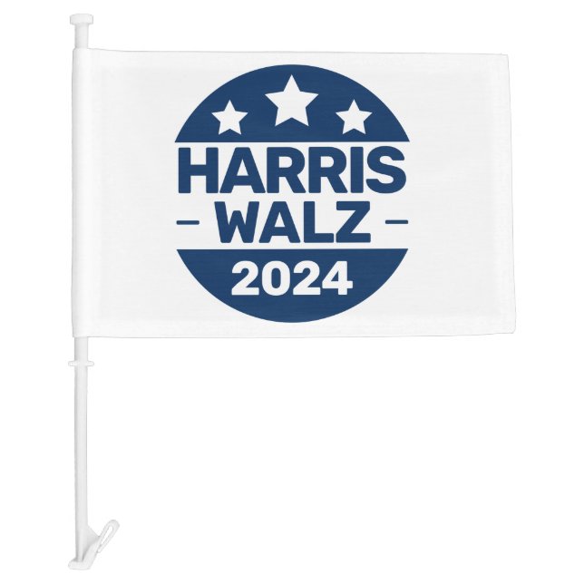 Harris Walz 2024 Election Kamala Harris Tim Walz Car Flag (Front)