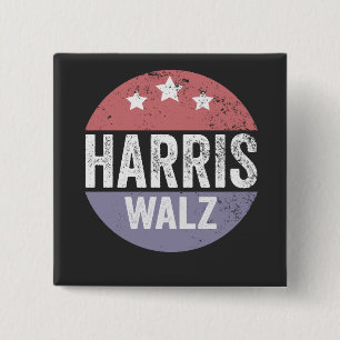 Harris Walz 2024 Election Kamala Tim Waltz America Button