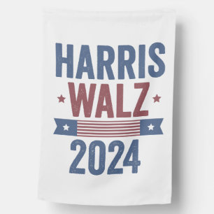 Harris Walz 2024 Election Kamala Tim Waltz America House Flag