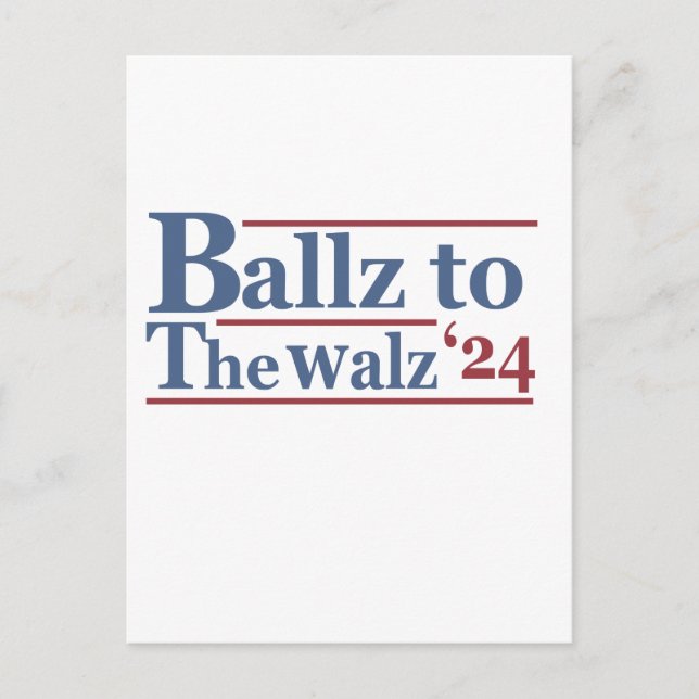 Harris Walz 2024 Election Kamala Tim Waltz America Postcard (Front)