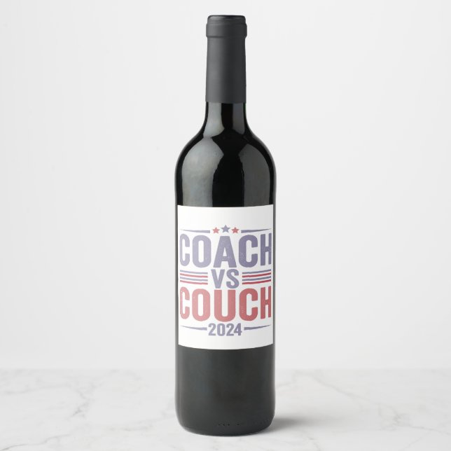 Harris Walz 2024 Election Kamala Tim Waltz America Wine Label (Front)